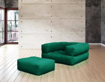 Кресло-матрас Кубис Бостон темно-зелёный