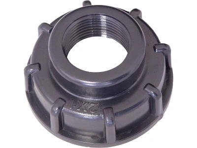 Переходник п/э для еврокуба с выступом 2"×1" "мама-мама", резьба S60X6, код: 37995