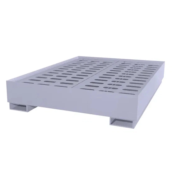 Металлический поддон для бочек ПДМ-02 1000x850x300 мм Серый