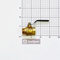 Кран шаровый G1 2-ходовой ВР-НР латунь (покрытие никель) ручка-рычаг