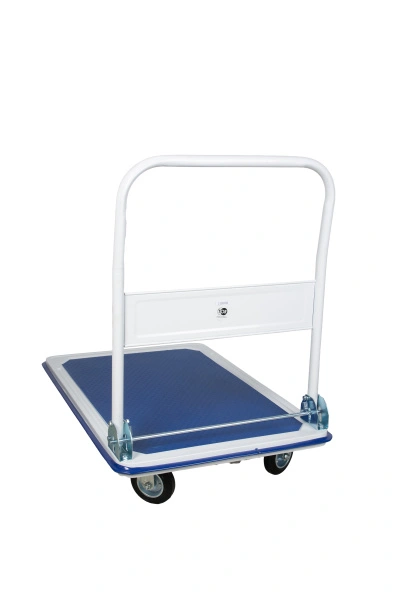 Тележка платформенная 300 кг TOR PH300 (880х600) со складной ручкой (резиновые колеса 125 мм)