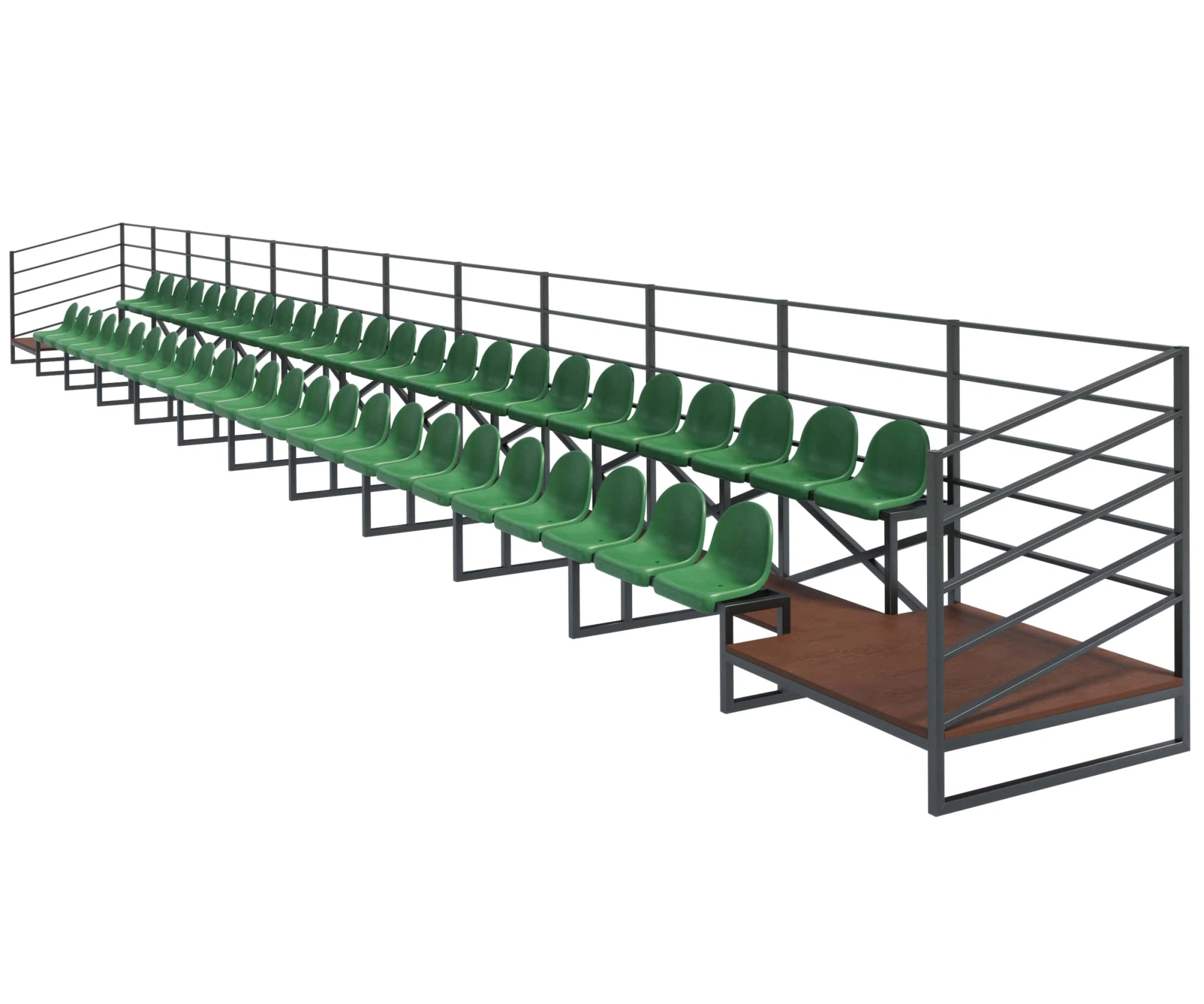 Трибуна двухрядная на 50 мест «Дабл-50»