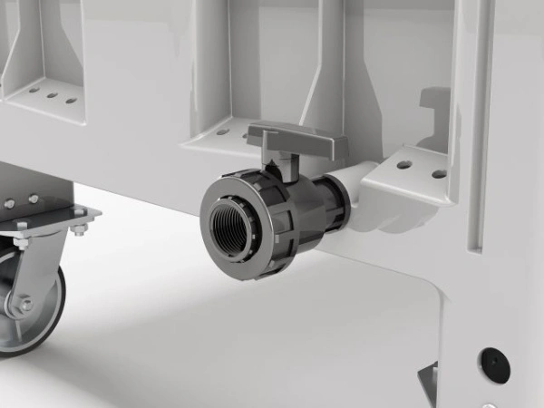 Контейнер iBox 1200х800х800 сплошной на полозьях с краном 1"