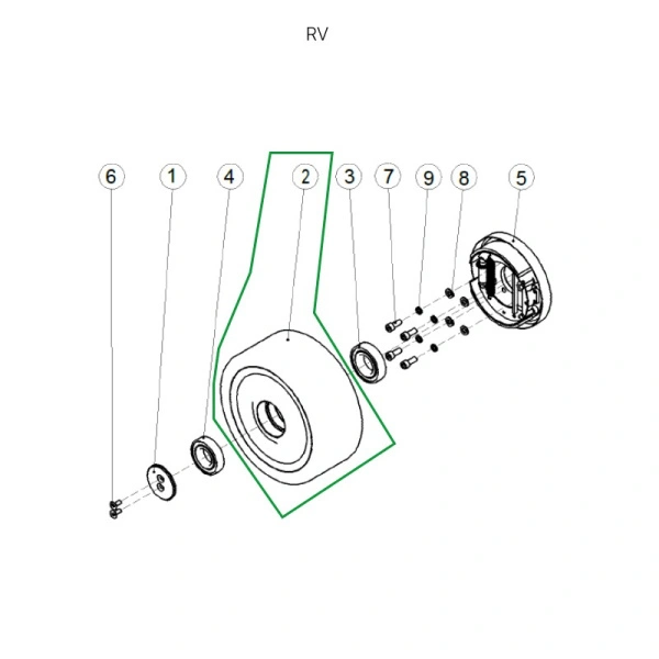 Грузовое колесо ричтрака RV, 300х120 мм, PU