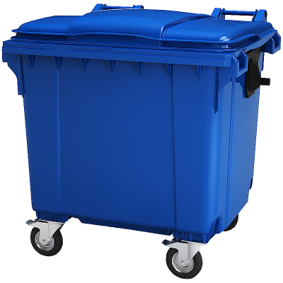 Мусорный контейнер 1100л. на колесах с опцией "крышка в крышке" 