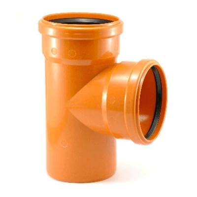 Тройник пластик 110х110х90 оранжевый Политрон
