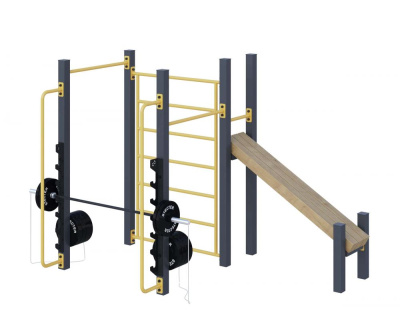 Уличный комплекс для воркаута «Фитнес-3» (6,9 м2)